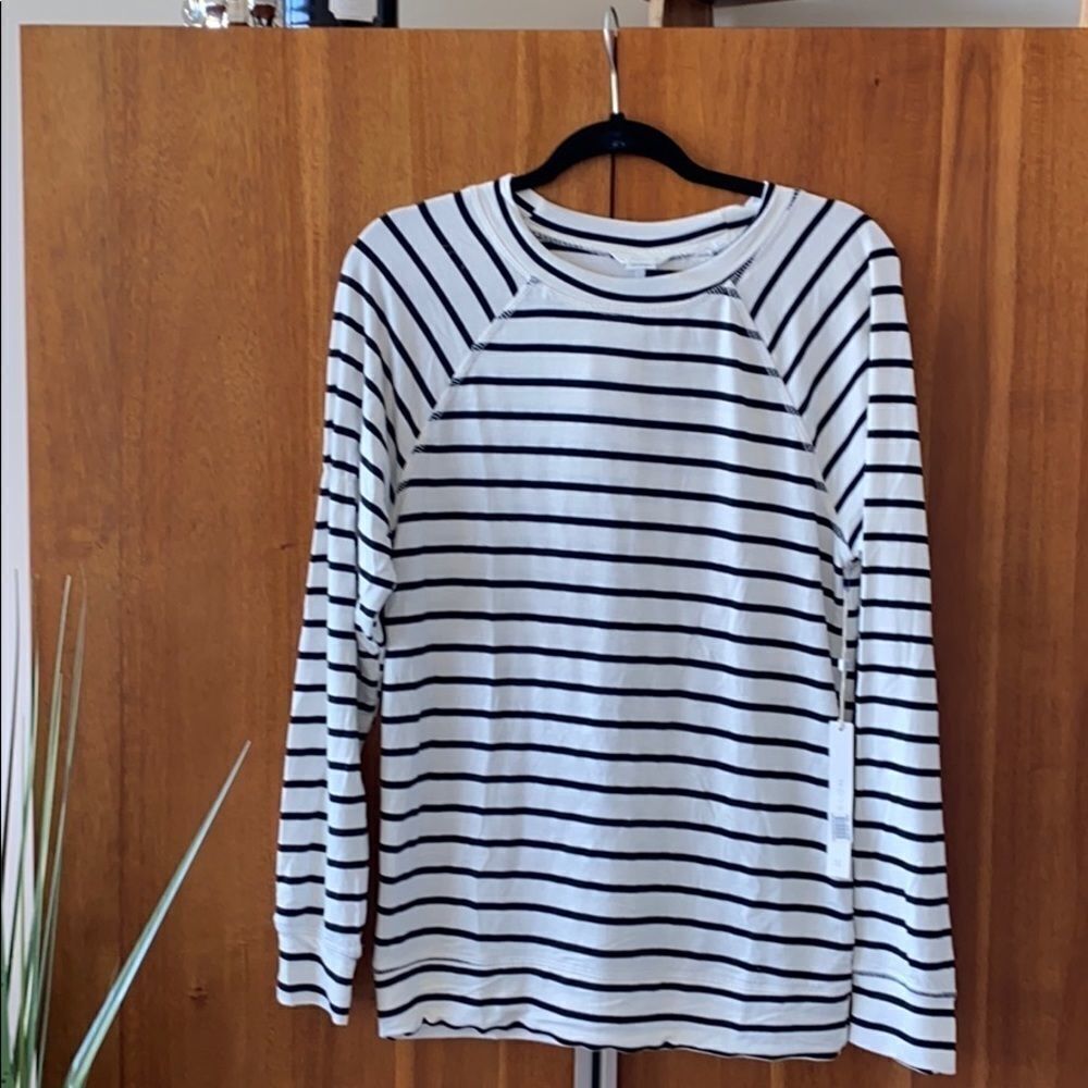 Caslon Long Sleeve Crew Neck Oversized Top size XS